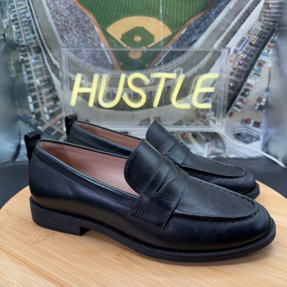 Cole Haan Black Leather Penny Loafers Women’s Sz 6B